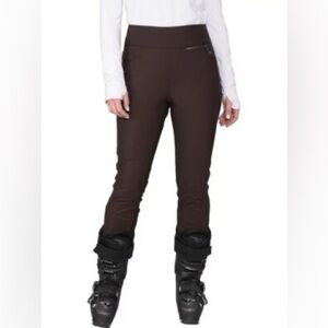 Obermeyer Jinks ITB Softshell Ski Pants 12 large brown snow lightweight chic